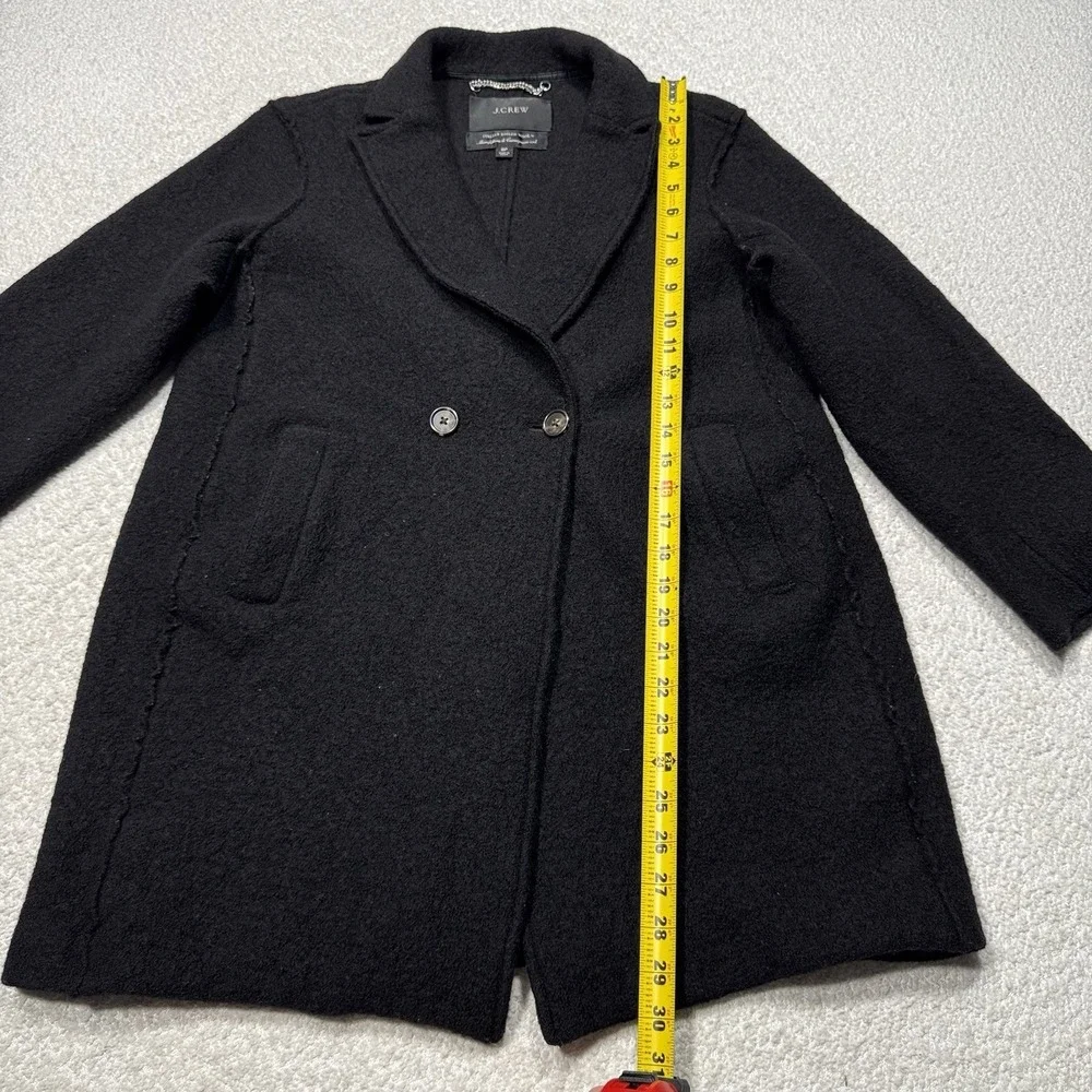 J. Crew Women's Daphne Top Coat Italian Boiled Wool Double Breasted Sz 6 Petite - Picture 8 of 8